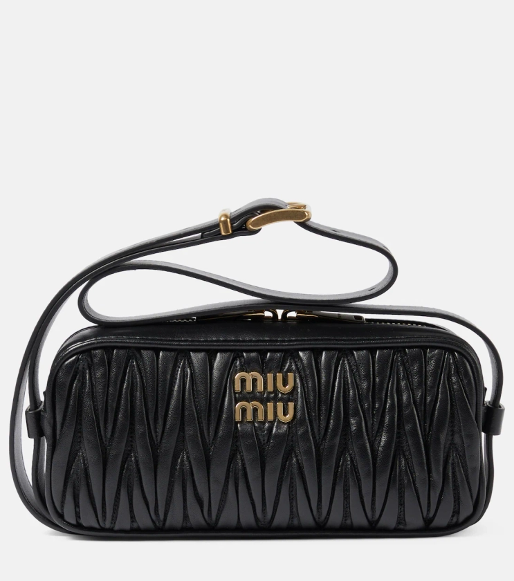 MIU MIU Small matelassé leather shoulder bag Mytheresa