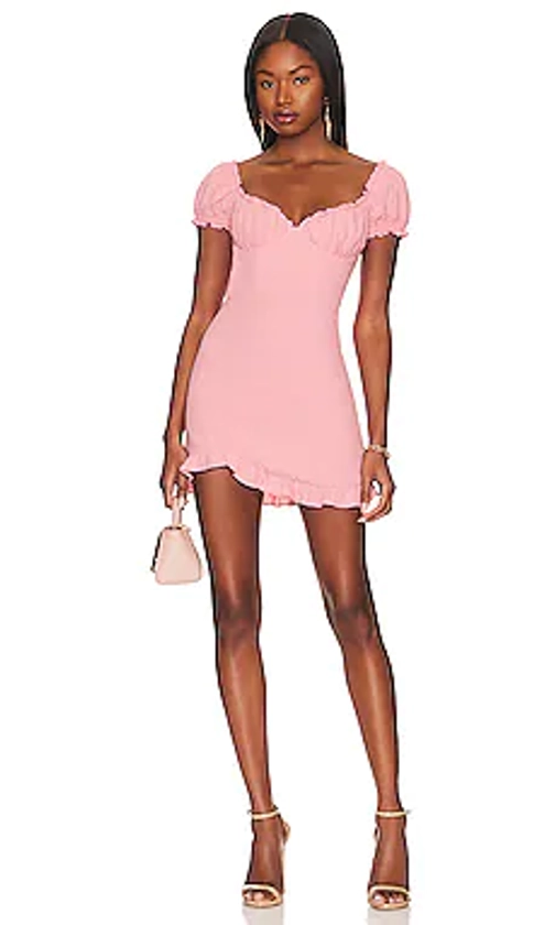 MORE TO COME Aria Ruffle Mini Dress in Pink from Revolve.com