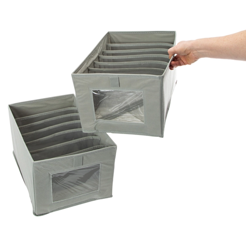 Collapsible Bin With Dividers 2-Pack