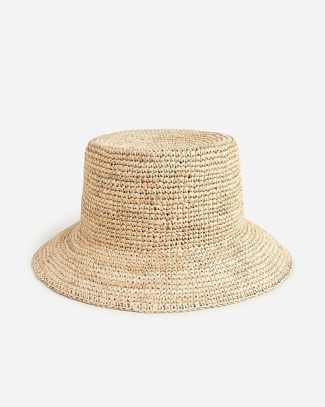 Raffia bucket hat