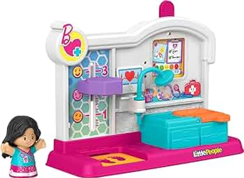 Fisher-Price Little People Barbie Toys for Toddler, Doctor Playset with Figure & Accessories for Preschool Pretend Play, Age 18+ Months
