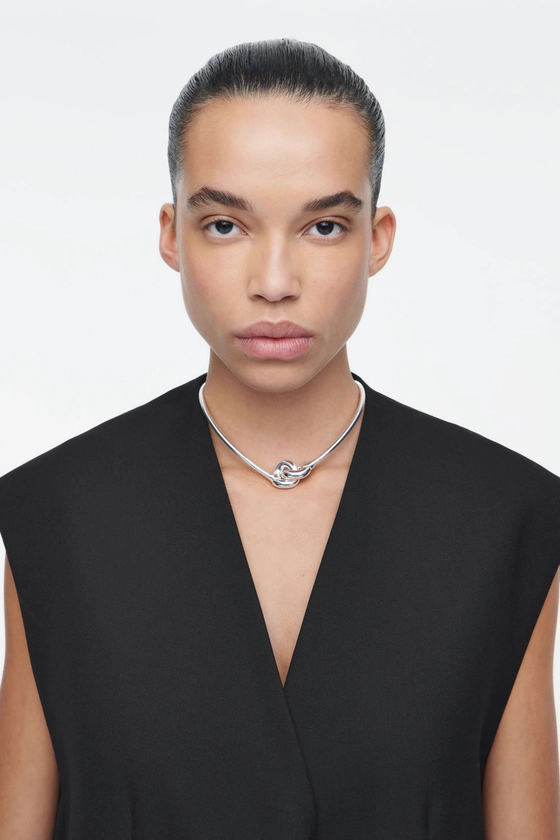 CHAIN-LINK CHOKER - SILVER - COS