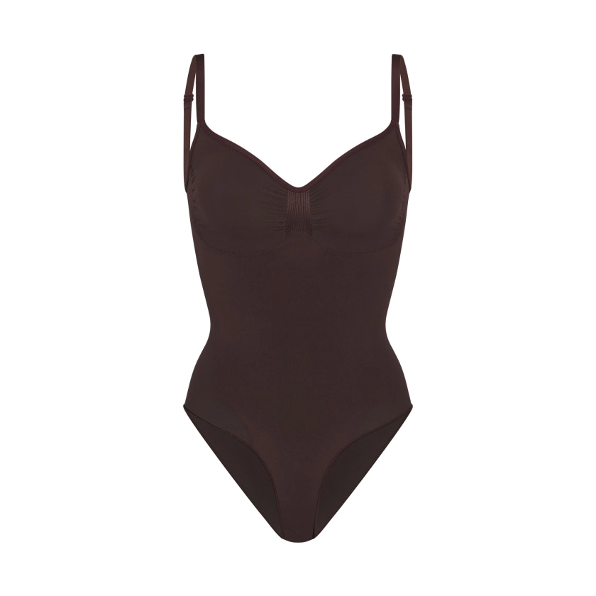 SEAMLESS SCULPT BRIEF BODYSUIT | ESPRESSO