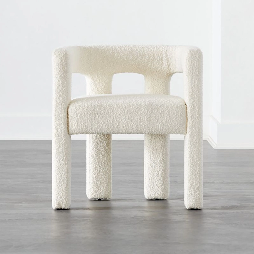 Stature Ivory Dining Armchair + Reviews | CB2