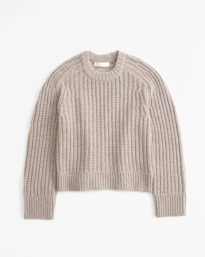 Women's The A&F Madeline Wool-Blend Crew Sweater | Women's Tops | Abercrombie.com