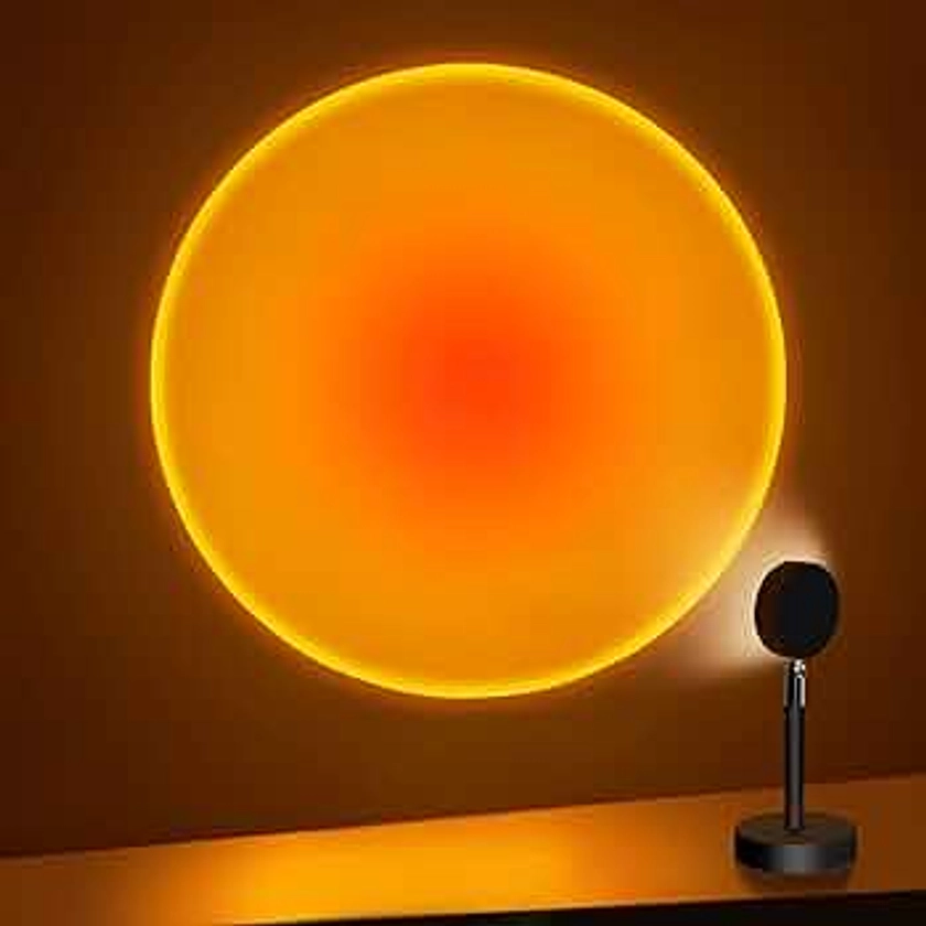 Sunset Lamp Projector, 180 Degree Rotation Sunset Projection Light Led Night Light Floor Lamp with USB Port,Sunset Lamps for Photography Party Bedroom Decor,Christmas Gifts for Women