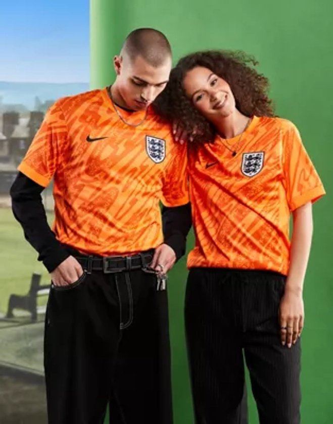 Nike Football Euro 2024 England Stadium goalkeeper home jersey in orange | ASOS