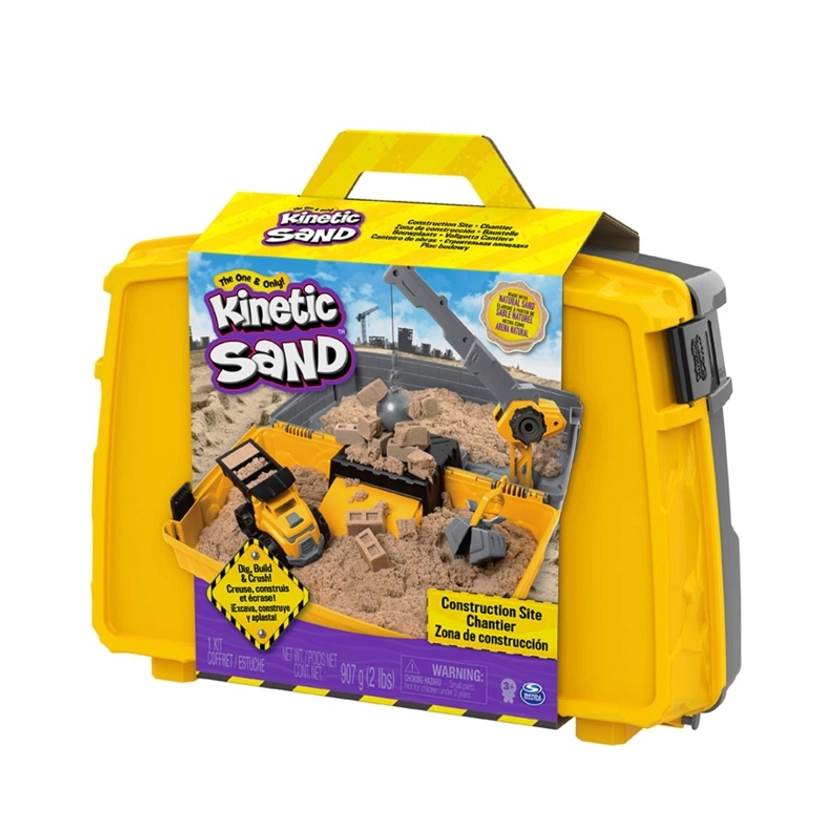 Mallette de construction sable Kinetic Sand Blanc