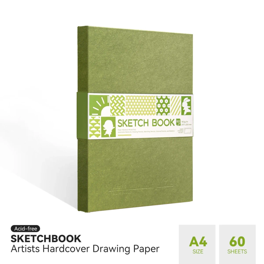 Arrtx Sketchbook A4 Artists Hardcover Drawing Paper