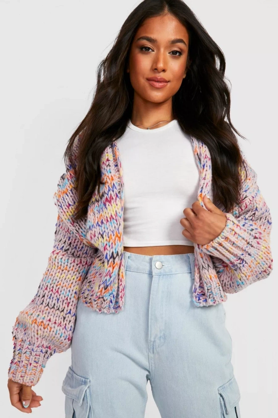 Petite Premium Chunky Multicoloured Cardigan