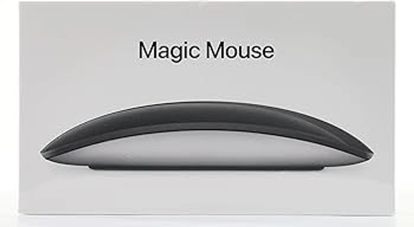 Apple Magic Mouse : Bluetooth, Rechargeable. Compatible avec Mac et iPad ; Noir, Surface Multi-Touch