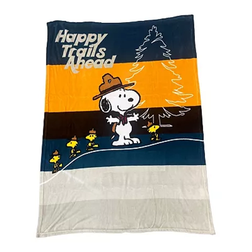 Peanuts Beagle Scout Collection Happy Trails Snoopy Throw