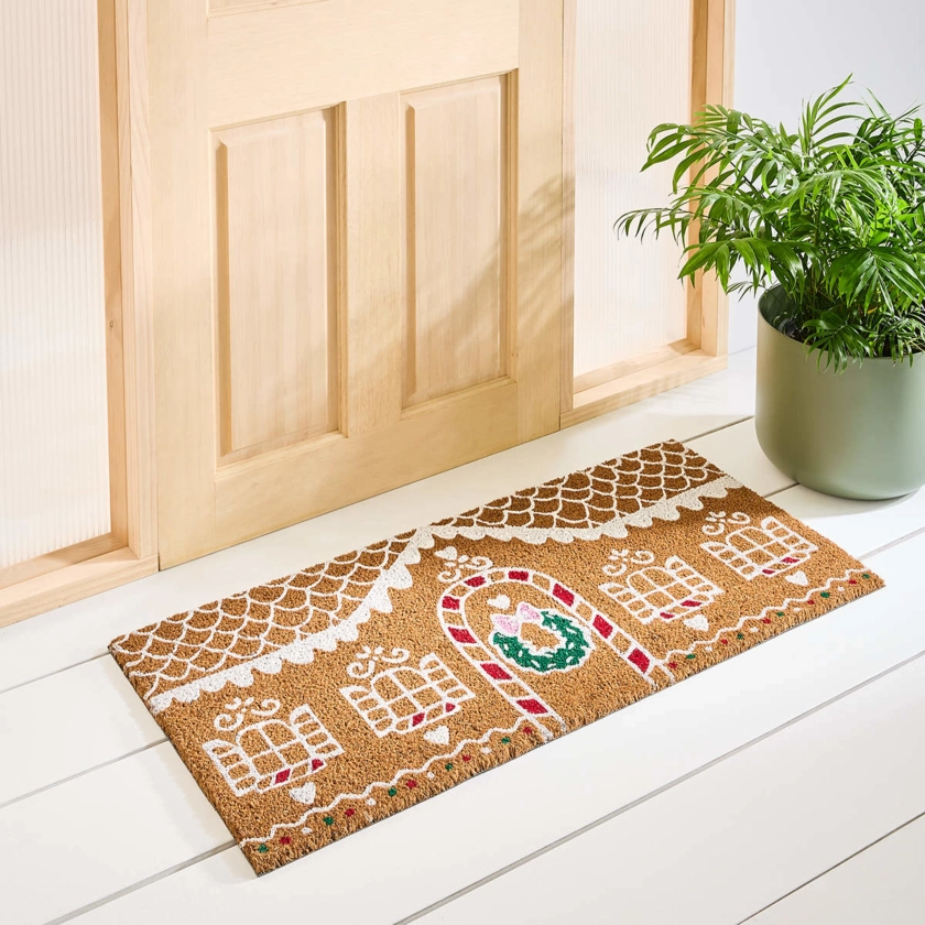 Gingerbread House Door Mat