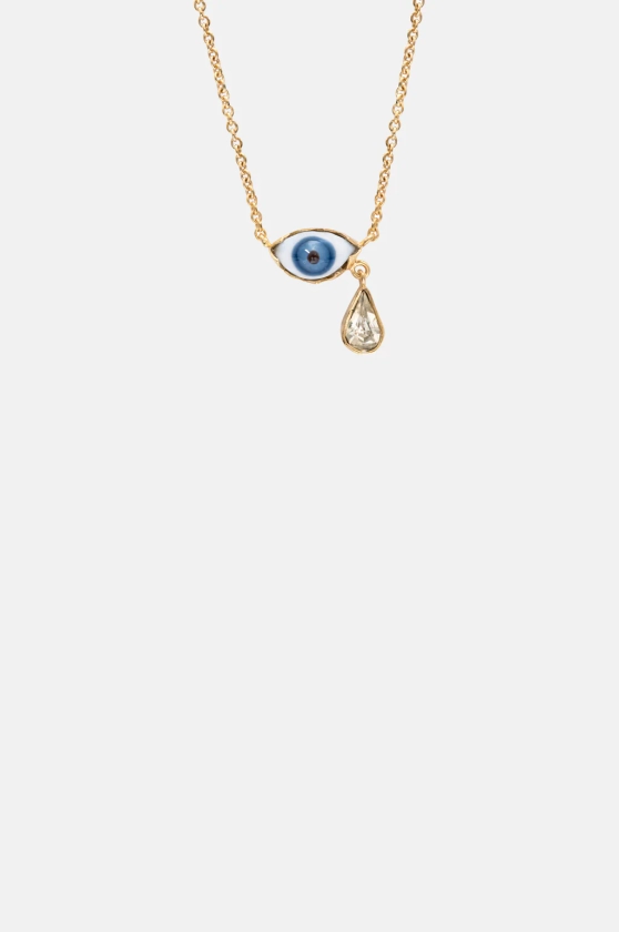 Blue Eye Teardrop Necklace