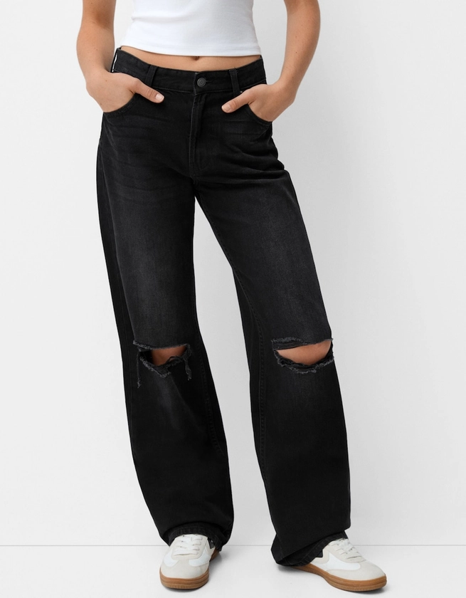 Jeans 90's wide leg rotos