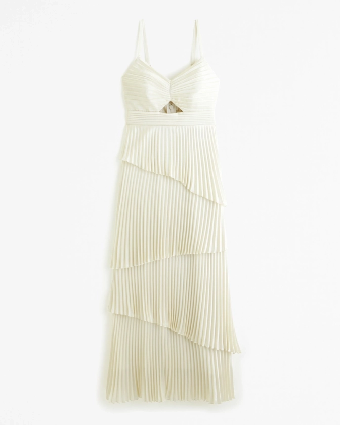 Women's The A&F Giselle Pleated Tiered Maxi Dress | Women's Dresses & Jumpsuits | Abercrombie.com