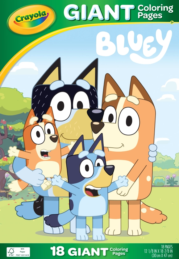 Crayola Giant Coloring Featuring Bluey, 18 Pages