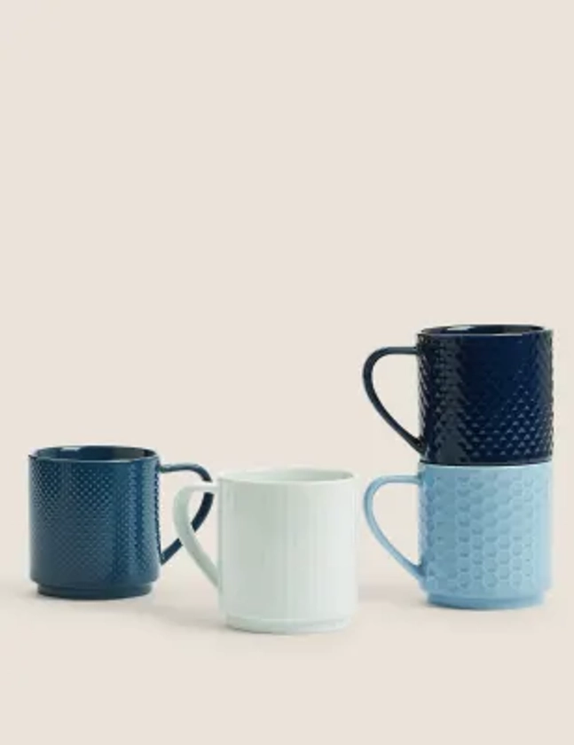 Set of 4 Stacking Mugs