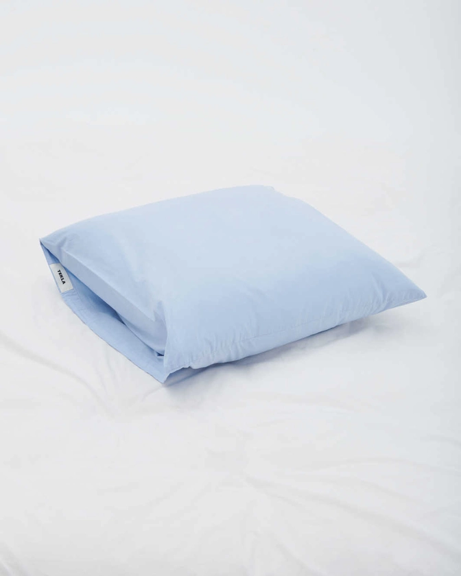Percale pillow sham - Morning Blue