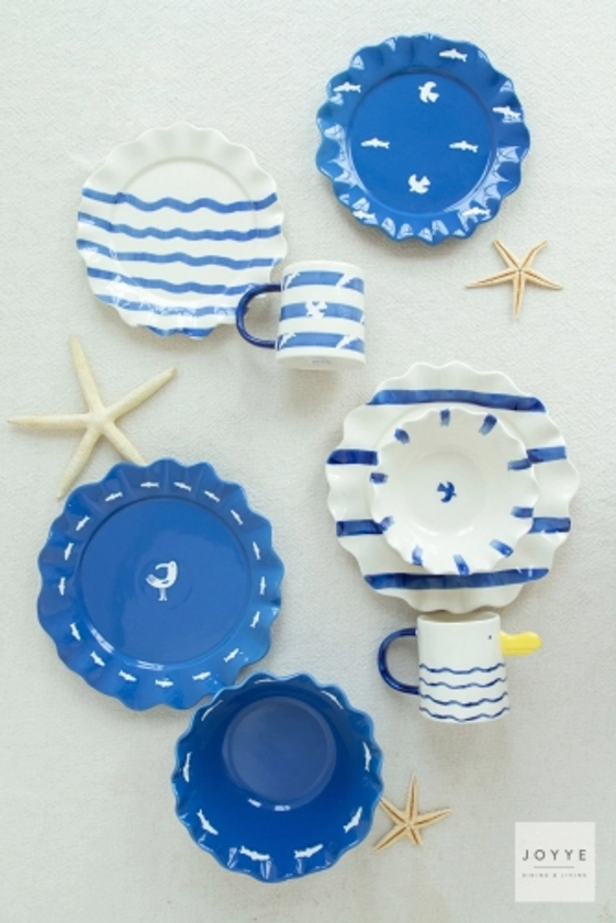 Blue and White Sea Vibe Dinnerware Collection