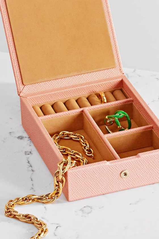 SMYTHSON Panama textured-leather jewelry box