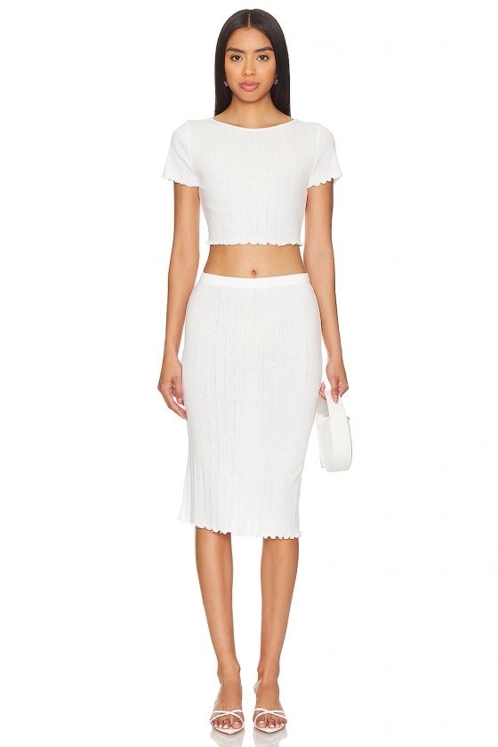 MAJORELLE Lottie Skirt in White | REVOLVE