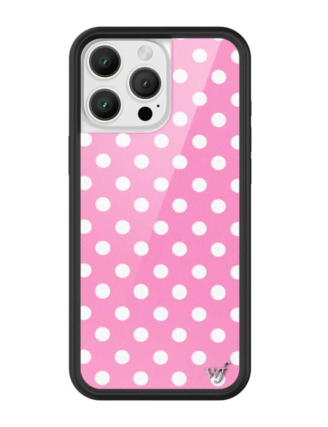 Wildflower Pink Polka Dots iPhone case