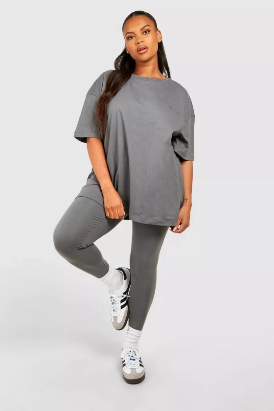 Plus Oversized T-shirt And Legging Set