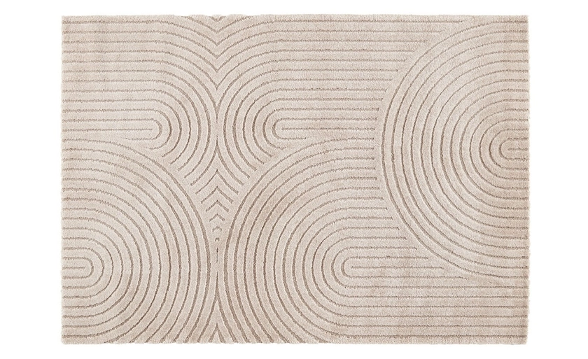 Tapis, géométrique taupe, | Saint Maclou