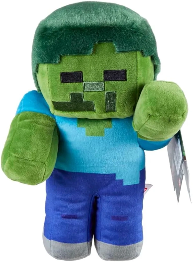 Mattel Minecraft Basic Plush Character Soft Dolls, Video Game-Inspired Collectible Toy Gifts for Kids & Fans Ages 3 Years Old & Up, HPB05