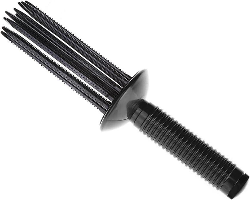 Curling Roll Comb Heatless Curling Make Up Brush Roller Stylish (Black)