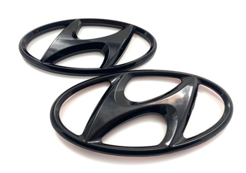 BLACKOUT "H" Logo Replacement Badges 2pc SET for 2013-2023 VELOSTER (Gloss or Matte) 