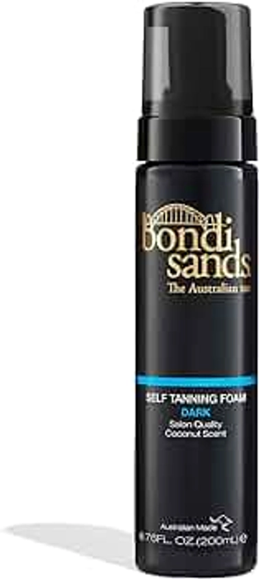 Bondi Sands Dark Self Tanning Foam | Lightweight, Self-Tanner Foam Enriched with Aloe Vera and Coconut Provides an Even, Streak-Free Tan | 6.76 oz/200 mL