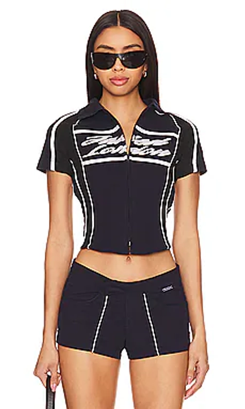 Jaded London Fitted Moto Shirt in Black from Revolve.com