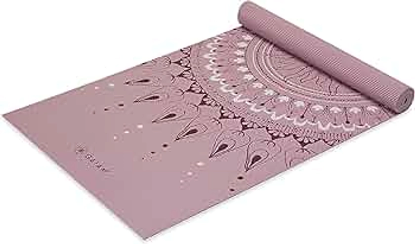 Gaiam Print Yoga Mat, Non Slip Exercise & Fitness Mat for All Types of Yoga, Pilates & Floor Exercises