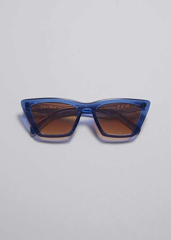 Angular Cat Eye Sunglasses - Blue - & Other Stories NL
