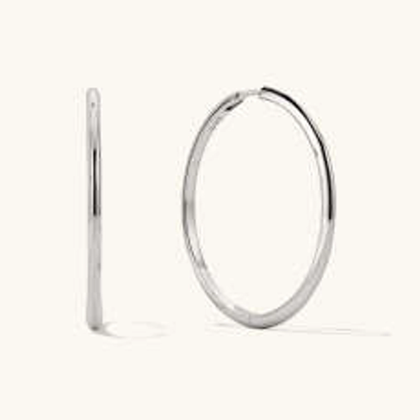 Tube Oversized Sterling Silver Hoop Earrings | Mejuri