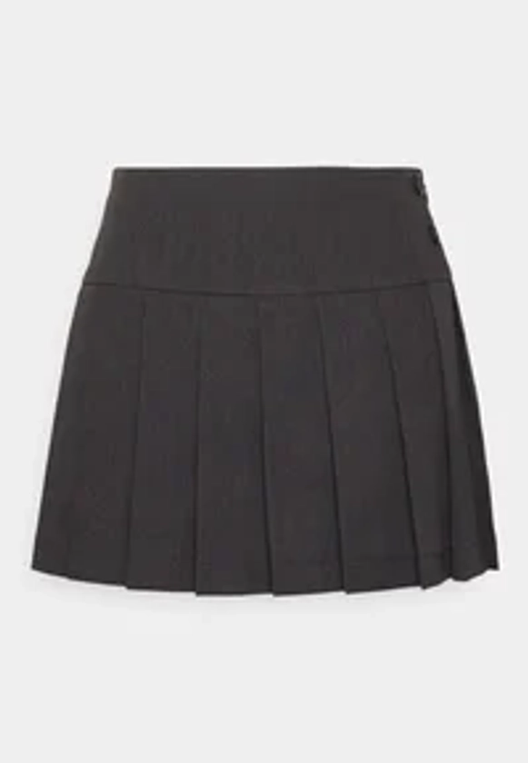 Noisy May NMTHEA PLEAT TAILORING SKIRT - Jupe trapèze - medium grey melange/gris chiné - ZALANDO.FR