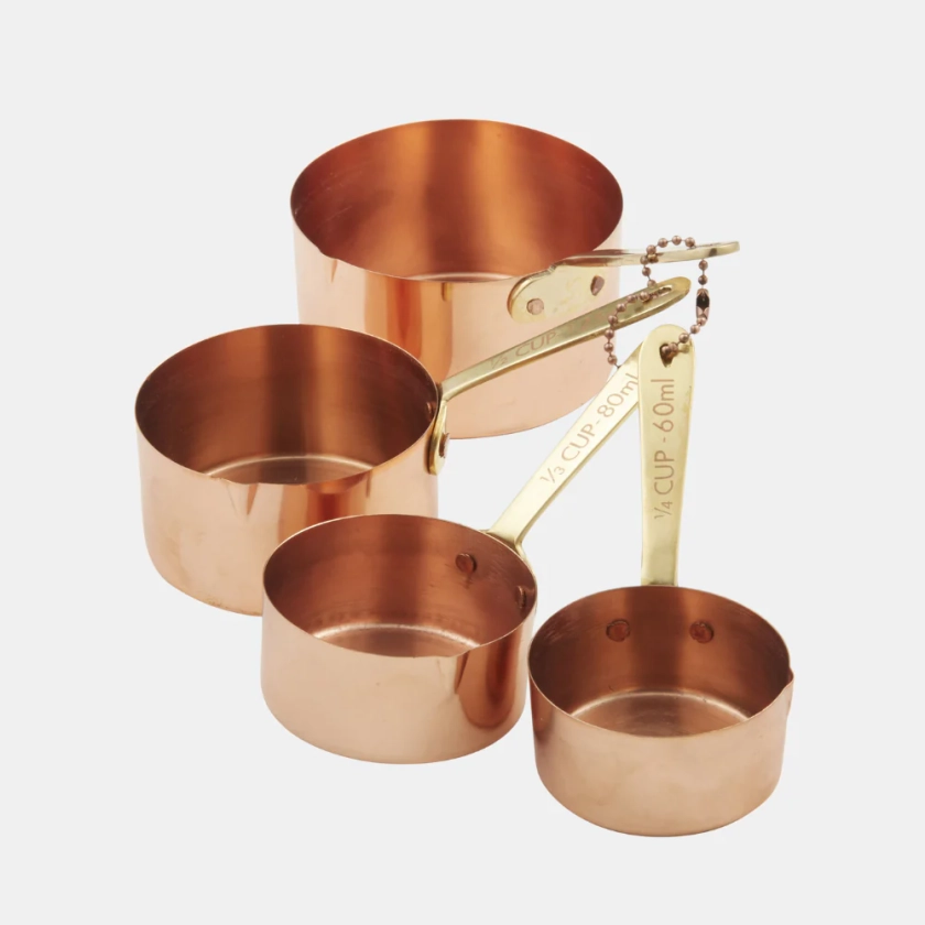 Copper Measuring Cups - Set of 4