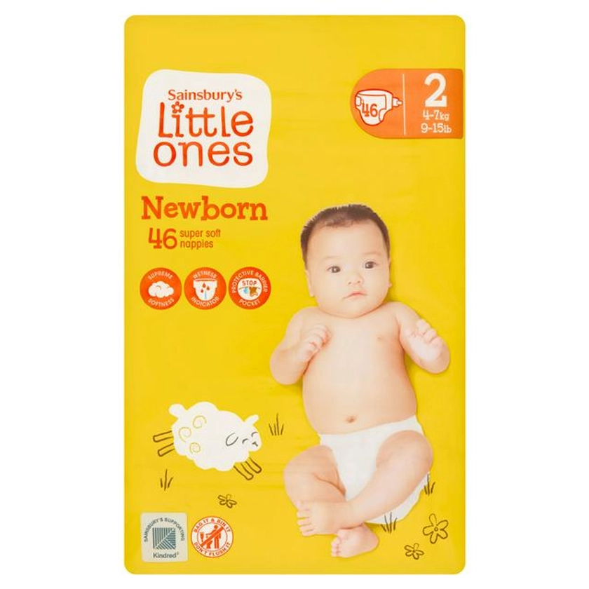 Sainsbury's Little Ones Size 2 Newborn 46 Nappies | Sainsbury's