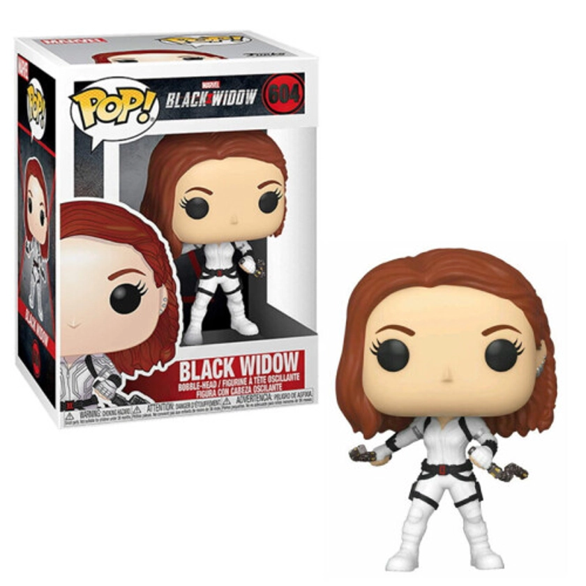 (#604 Black Widow) Funko POP Movies Black Widow Taskmaster Rare Vinyl Action Figure