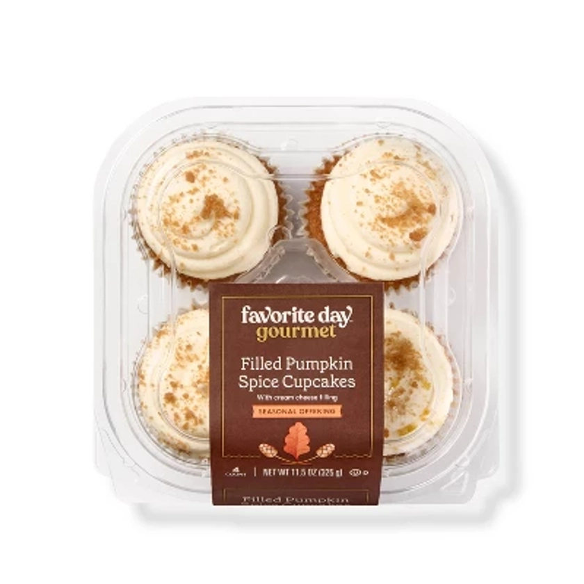 Gourmet Pumpkin Spice Cupcakes - 11.5oz/4ct - Favorite Day™