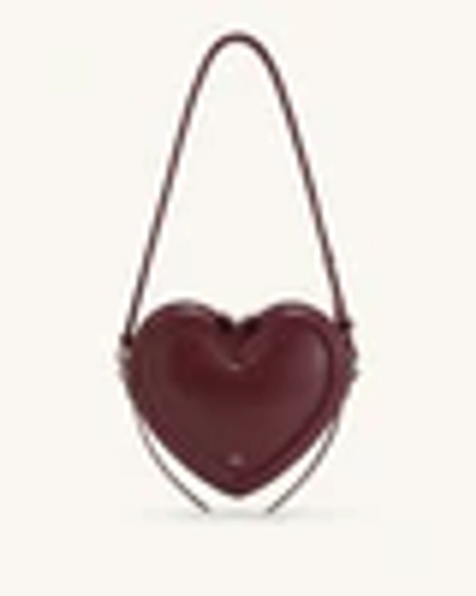 Arlene Heart Shaped Bag - Claret