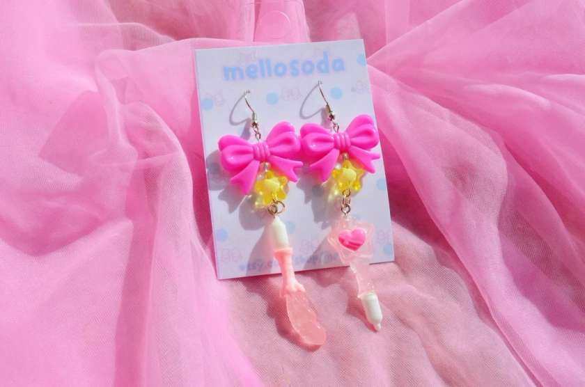 Star Twinkle Heroine Fairy Kei/yume Kawaii Precure Earrings - Etsy