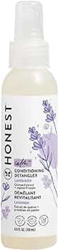 The Honest Company Conditioning Hair Detangler | Leave-in Conditioner + Fortifying Spray | Tear-free, Cruelty-Free, Hypoallergenic | Lavender Calm, 4 fl oz