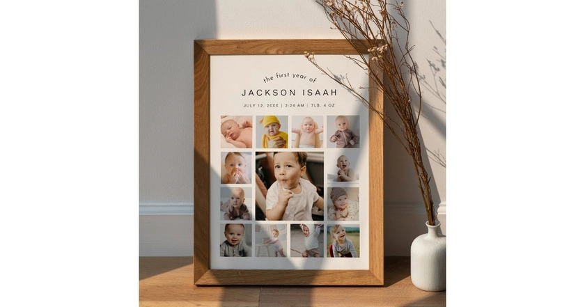 HARLOW 1st Birthday Welcome Sign Baby Photos 18x24