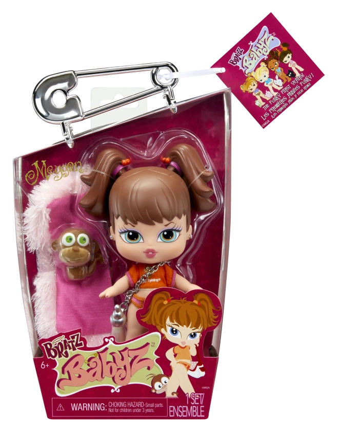 Bratz Babyz Muñeca de Moda Coleccionable Meygan con Modas Reales y Mascota