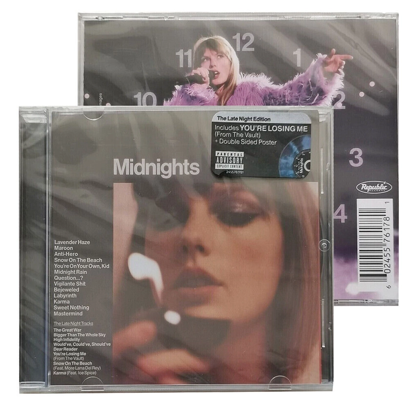 Taylor Swift Midnights The Late Night Edition Album Music CD Fan Collection CD