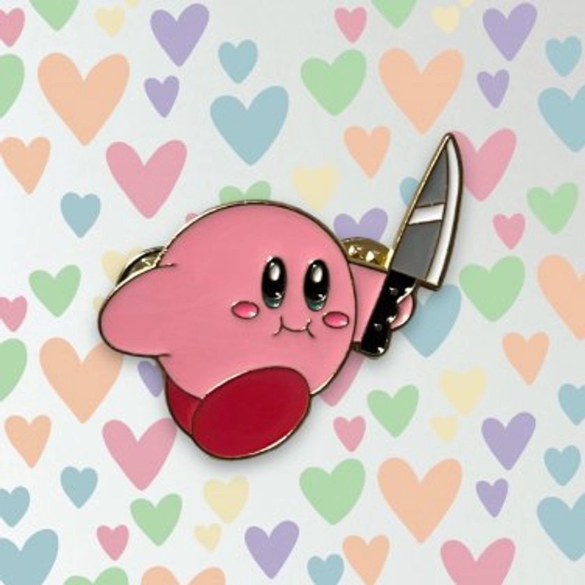 Kirby Enamel Pin (Kirby with Knife)