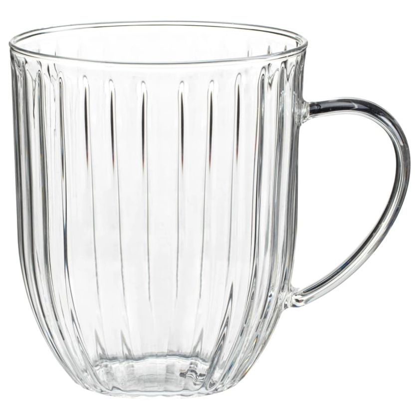 Ribbed Glass Mug